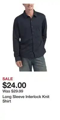 TJ Maxx Long Sleeve Interlock Knit Shirt offer
