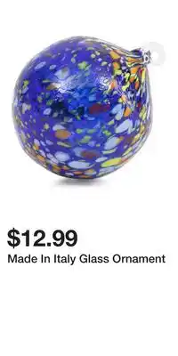 TJ Maxx Made In Italy Glass Ornament offer