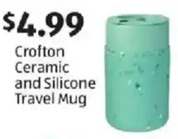 Aldi Crofton Ceramic and Silicone Travel Mug offer