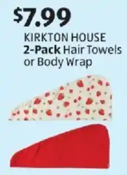 Aldi Kirkton house hair towels or body wrap offer