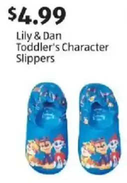 Aldi Lily & Dan Toddler's Character Slippers offer