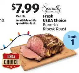 Aldi USDA Choice Bone-In Ribeye Roast offer