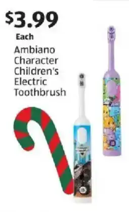 Aldi Ambiano Character Children's Electric Toothbrush offer
