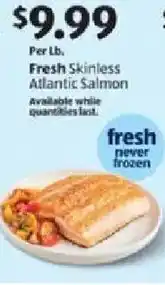 Aldi Fresh Skinless Atlantic Salmon offer