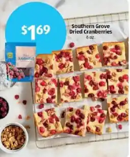 Aldi Southern Grove Dried Cranberries offer