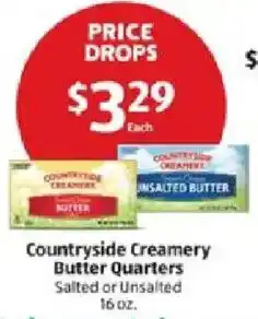 Aldi Countryside creamery butter quarters offer