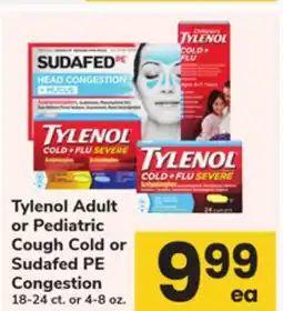 ACME Tylenol Adult or Pediatric Cough Cold or Sudafed PE Congestion offer