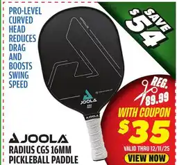 Big 5 Joola Radius CGS 16MM Pickleball Paddle offer