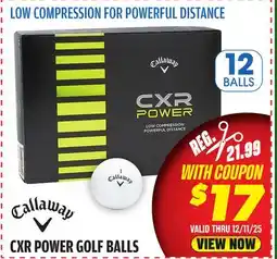 Big 5 Callaway CXR Power Golf Balls - 1-Dozen offer