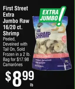 Smart & Final First Street Extra Jumbo Raw 16/20 ct. Shrimp offer