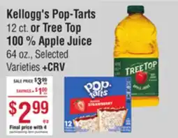 Smart & Final Kellogg's Pop-Tarts 12 ct. or Tree Top 100% Apple Juice 64 oz offer