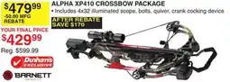 Dunham's Sports ALPHA XP410 CROSSBOW PACKAGE offer