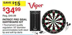 Dunham's Sports PATRIOT PRO SISAL DARTBOARD KIT offer
