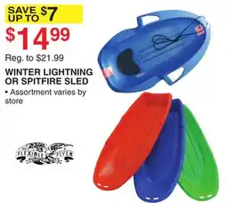 Dunham's Sports WINTER LIGHTNING OR SPITFIRE SLED offer