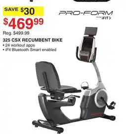 Dunham's Sports PRO-FORM 325 CSX RECUMBENT BIKE offer