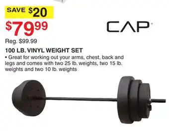 Dunham's Sports 100 LB. VINYL WEIGHT SET offer