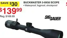 Dunham's Sports BUCKMASTER 3-9X50 SCOPE offer