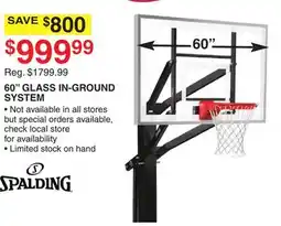 Dunham's Sports 60 GLASS IN-GROUND SYSTEM offer