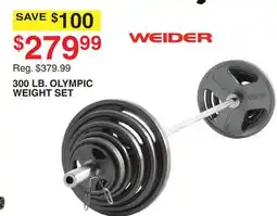 Dunham's Sports 300 LB. OLYMPIC WEIGHT SET offer