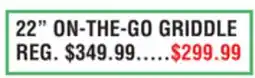 Dunham's Sports 22 ON-THE-GO GRIDDLE offer