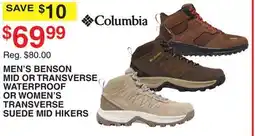 Dunham's Sports MEN'S BENSON MID OR TRANSVERSE WATERPROOF OR WOMEN'S TRANSVERSE SUEDE MID HIKERS offer
