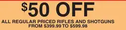 Dunham's Sports RIFLES AND SHOTGUNS offer