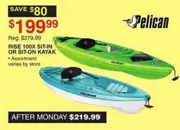 Dunham's Sports RISE 100X SIT-IN OR SIT-ON KAYAK offer