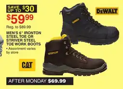 Dunham's Sports MEN'S 6 IRONTON STEEL TOE OR STRIVER STEEL TOE WORK BOOTS offer