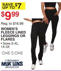 Dunham's Sports WOMEN'S FLEECE LINED LEGGINGS OR FLARES offer