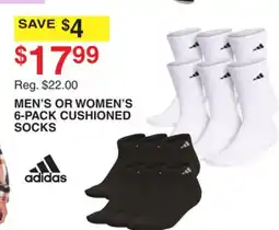 Dunham's Sports MEN'S OR WOMEN'S 6-PACK CUSHIONED SOCKS offer