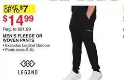 Dunham's Sports MEN'S FLEECE OR WOVEN PANTS offer