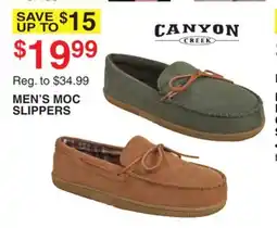 Dunham's Sports CANYON CREEK MEN'S MOC SLIPPERS offer
