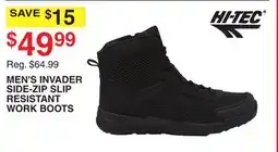 Dunham's Sports MEN'S INVADER SIDE-ZIP SLIP RESISTANT WORK BOOTS offer