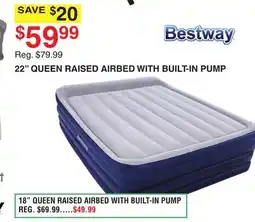 Dunham's Sports 22 QUEEN RAISED AIRBED WITH BUILT-IN PUMP offer