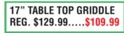 Dunham's Sports 17 TABLE TOP GRIDDLE offer