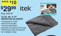 Dunham's Sports 10 LB. 48 X 72 WEIGHTED BLANKET offer