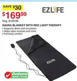 Dunham's Sports SAUNA BLANKET WITH RED LIGHT THERAPY offer