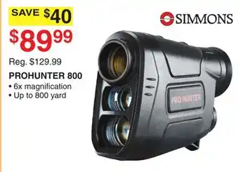 Dunham's Sports SIMMONS PROHUNTER 800 offer