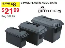 Dunham's Sports 3-PACK PLASTIC AMMO CANS offer