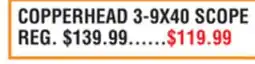 Dunham's Sports COPPERHEAD 3-9X40 SCOPE offer