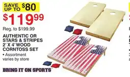 Dunham's Sports AUTHENTIC OR STARS & STRIPES 2' X 4' WOOD CORNTOSS SET offer