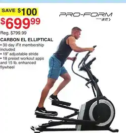 Dunham's Sports CARBON EL ELLIPTICAL offer