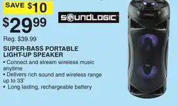 Dunham's Sports SUPER-BASS PORTABLE LIGHT-UP SPEAKER offer