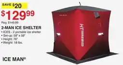 Dunham's Sports ICE MAN 2-MAN ICE SHELTER offer