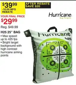 Dunham's Sports H25 25 BAG offer