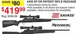 Dunham's Sports AXIS XP OR PATRIOT RIFLE PACKAGE offer