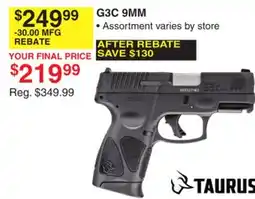 Dunham's Sports TAURUS G3C 9MM offer