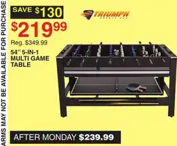 Dunham's Sports 54 5-IN-1 MULTI GAME TABLE offer