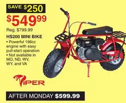 Dunham's Sports HS200 MINI BIKE offer