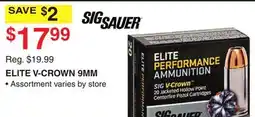 Dunham's Sports SIG SAUER ELITE V-CROWN 9MM offer